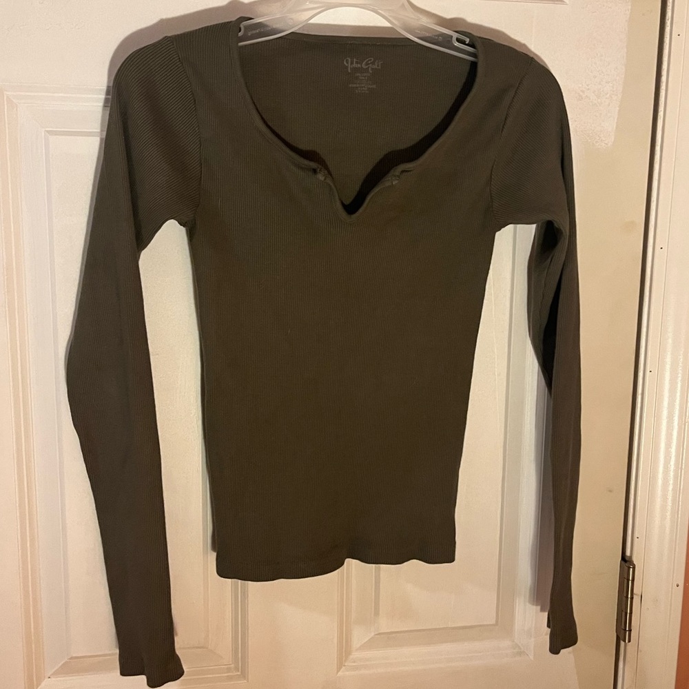 Olive green brandy top